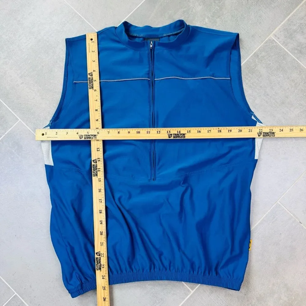 Vintage Oakley Software Cycling Jersey Vest Blue Mens L 1/2 Zip Y2K Biking